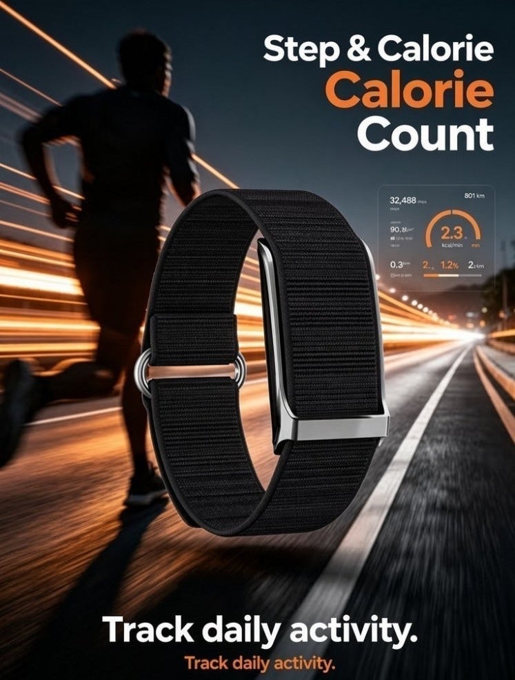 KAZA Screenless Fitness Tracker 2-Pack, 24/7 Activity and Heart Rate Monitor with Sleep Tracking and 25-Day Battery - Black - Image 3