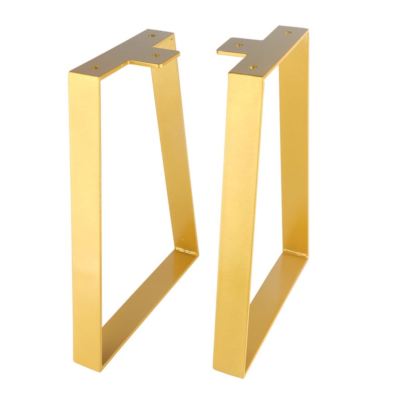 ALXEH 16 Inch Trapezoid Table Legs Gold DIY Furniture Metal Legs for Coffee Table Bench Stool Cabinet Furniture Feet  Set of 2