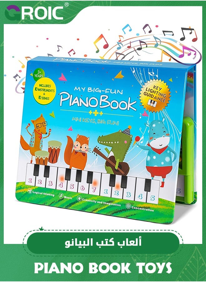 GROIC 20 Keys Piano Book,Educational Musical Toy for Kids,Kids Keyboard Piano Educational Music Toys,Piano Toy with Piano Book  - Image 1