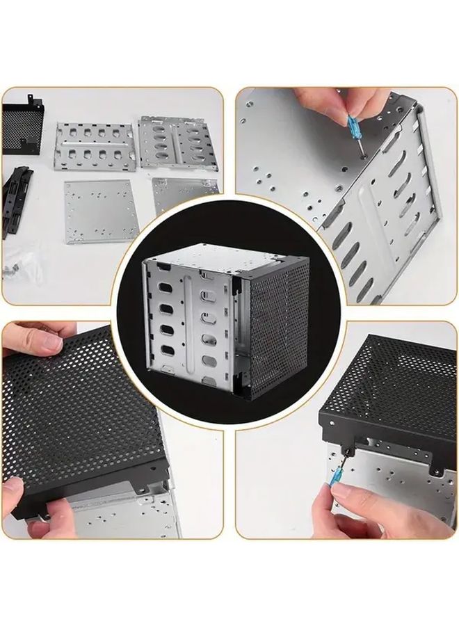 Variant Stainless Steel SAS Hard Drive Cage Adapter with Fan Space Secure Mounting Bracket - Image 5