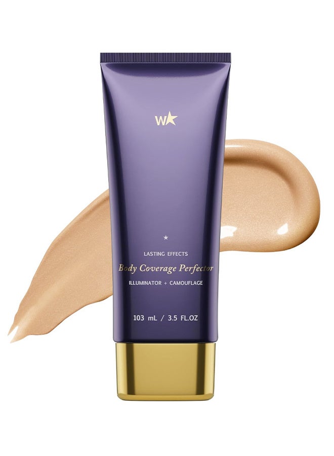 W Body Coverage Perfector, Waterproof Leg And Body Makeup, Tattoo Cover Up Makeup, Long-Lasting, Lightweight, 103ML (Natural Radiance) - Image 1