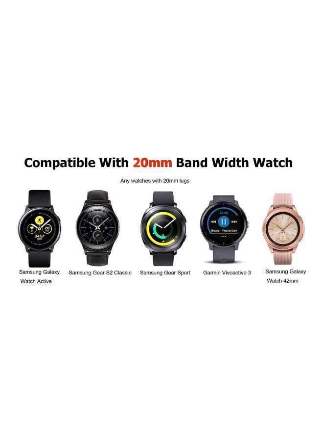 NIBEMINENT Replacement Leather Band For Smartwatch White - Image 4