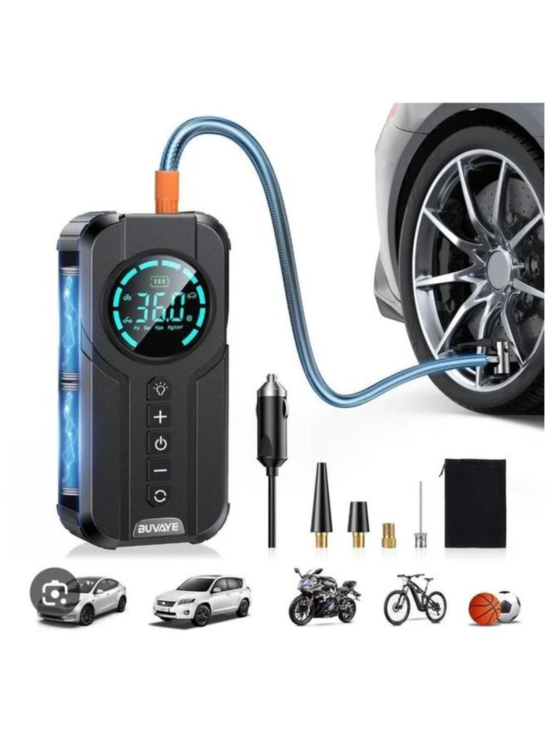 Denx DX414 portable car starter battery, 6000 mAh, with built-in air blower - Image 1
