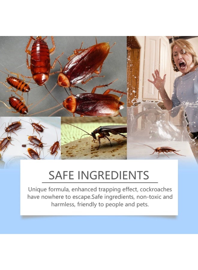 JUE FISH Cockroach Bait Stations, 8-Piece Gel Trap with Powerful Killer Action, Non-Toxic & Pet Safe for Indoor Kitchen Cabinets, Long-Lasting up to 90 Days - Image 3