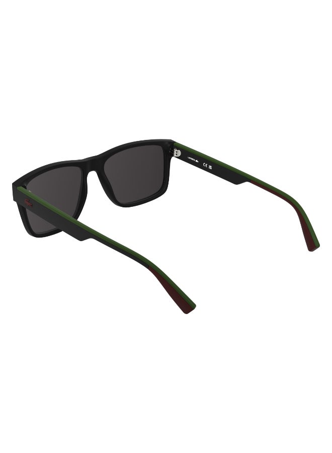 LACOSTE نظارات شمسية لاكوست كاملة الإطار L6076S 5817 (002) باللون الأسود غير اللامع - Image 5