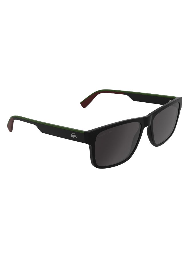 LACOSTE نظارات شمسية لاكوست كاملة الإطار L6076S 5817 (002) باللون الأسود غير اللامع - Image 3