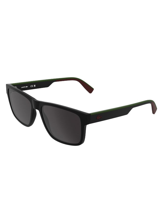 LACOSTE نظارات شمسية لاكوست كاملة الإطار L6076S 5817 (002) باللون الأسود غير اللامع - Image 2