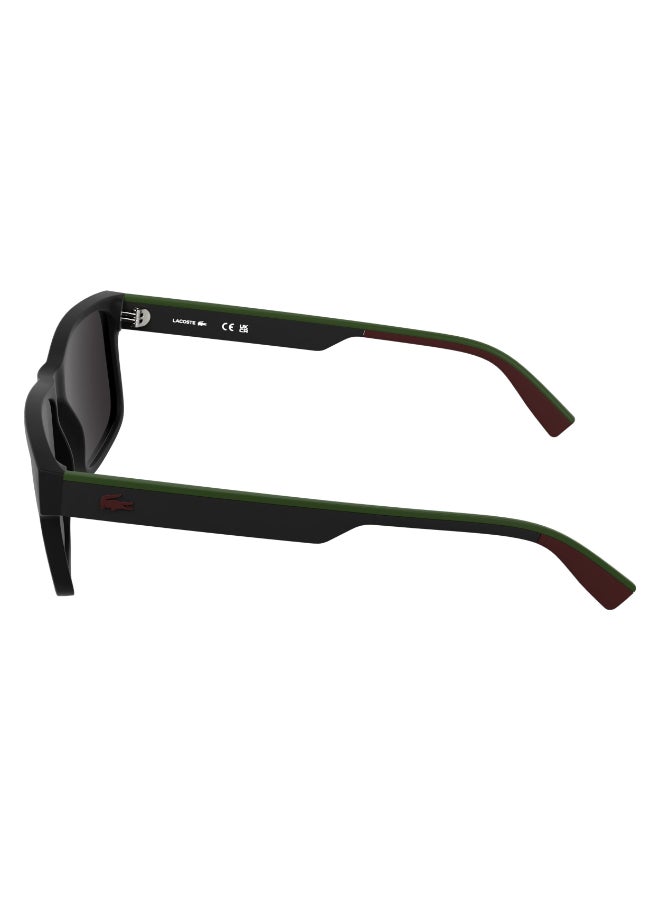 LACOSTE نظارات شمسية لاكوست كاملة الإطار L6076S 5817 (002) باللون الأسود غير اللامع - Image 4