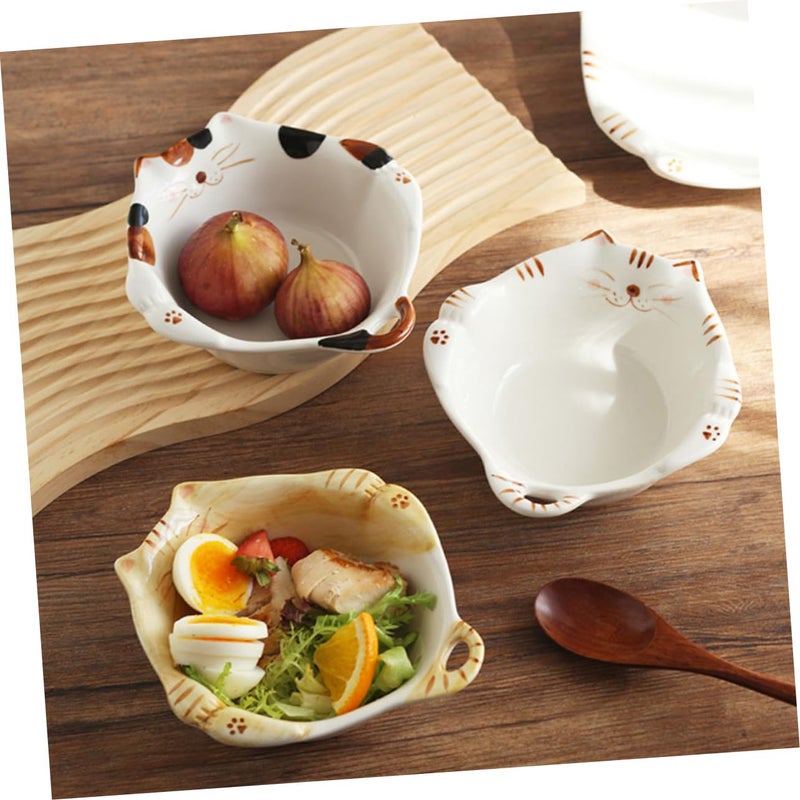 Japanese Cartoon Ceramic Bowl Kids 5 5 Inch Glazed Rice Snack Dishwasher Safe - Image 3