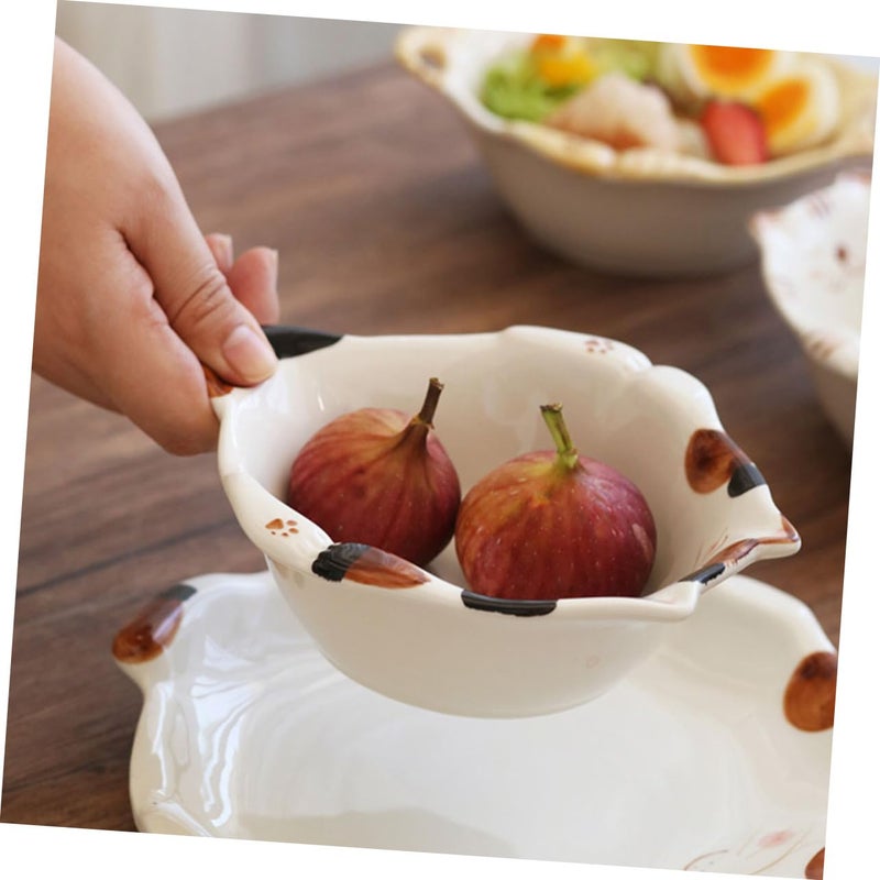 Japanese Cartoon Ceramic Bowl Kids 5 5 Inch Glazed Rice Snack Dishwasher Safe - Image 4