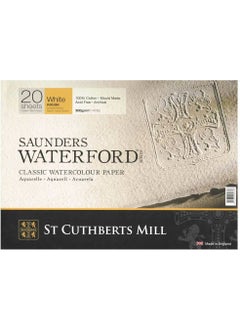 St Cuthberts Mill Saunders Waterford Watercolor Notebook Block Rough - Thick Texture 300 gr 18 x 26 cm 20 Sheets  - Image 1
