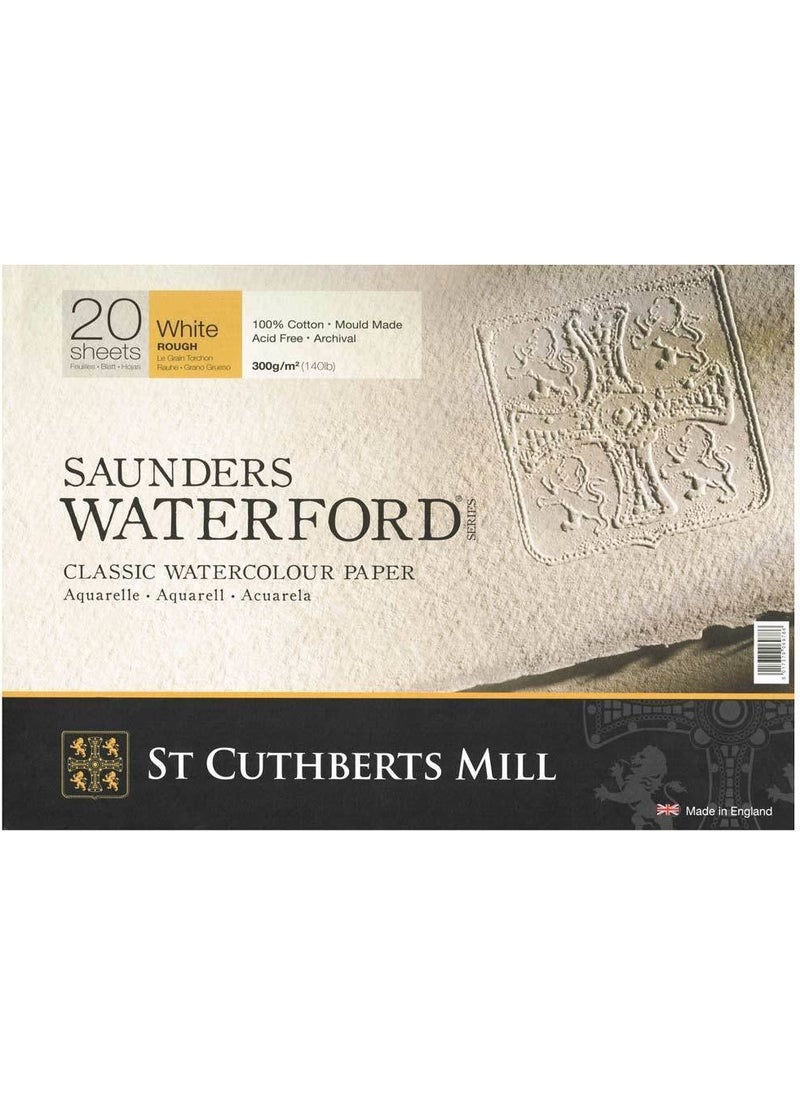 St Cuthberts Mill - Saunders Waterford Watercolor Notebook Block Rough - Thick Texture 300 gr 18 x 26 cm 20 Sheets - Image 1
