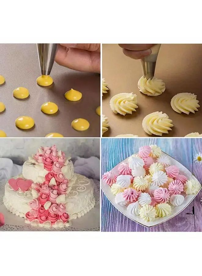 100 Pack Transparent Heavy Duty Leakproof Anti Slip Decorating Bags For Professional Baking - Image 3