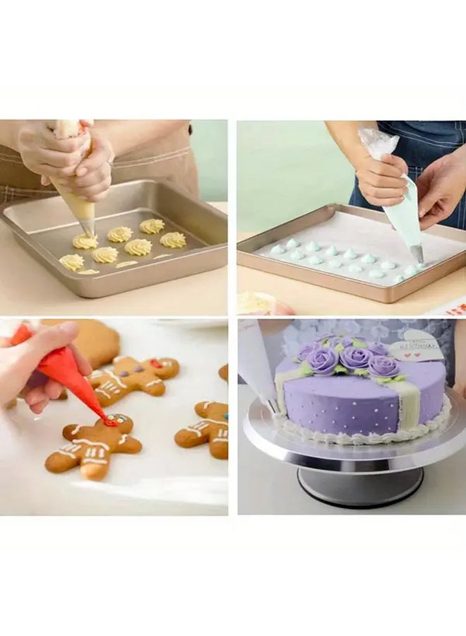100 Pack Transparent Heavy Duty Leakproof Anti Slip Decorating Bags For Professional Baking - Image 4