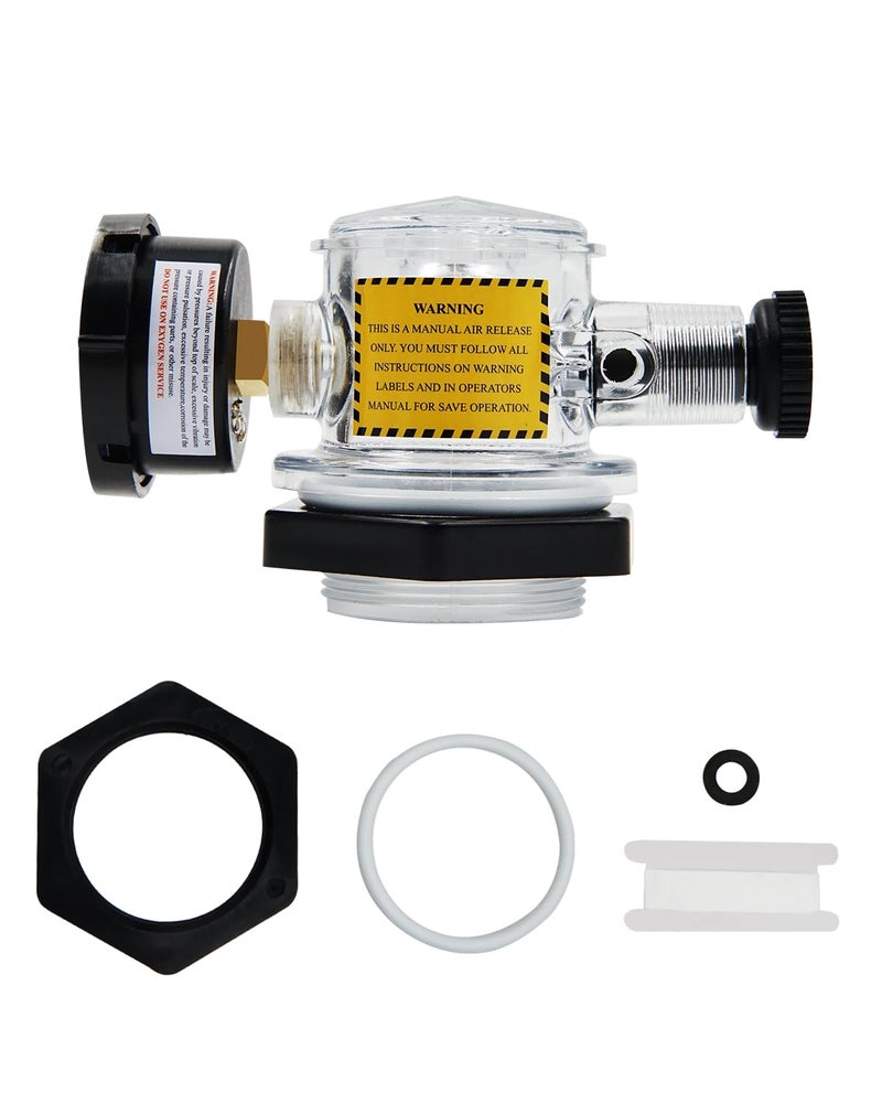 eosorssa Pentair Manual Air Relief Valve Fit for Triton II Triton C TR100C TR140C Pool Spa Sand Filters Includes Lock Nut - Image 2