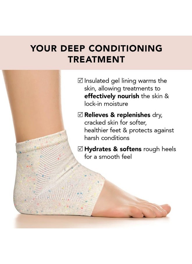 Kitsch - Moisturizing Socks For Cracked Heel Treatment, Insulated Gel Socks & Moisturizing Heel Socks For Dry Cracked Feet Women Men, Spa & Sleep Socks For Overnight Moisture Repair, 1 Reusable Pair - Image 1