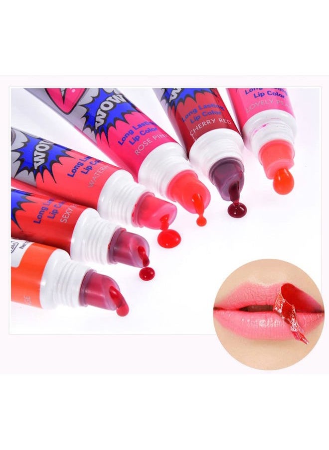 VeniCare - 6 Colors Tattoo Magic Color Peel Off Mask Tint Long Lasting Waterproof Lip Gloss - Image 1