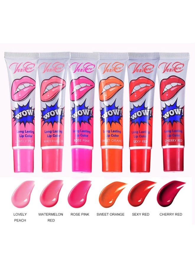 VeniCare - 6 Colors Tattoo Magic Color Peel Off Mask Tint Long Lasting Waterproof Lip Gloss - Image 1