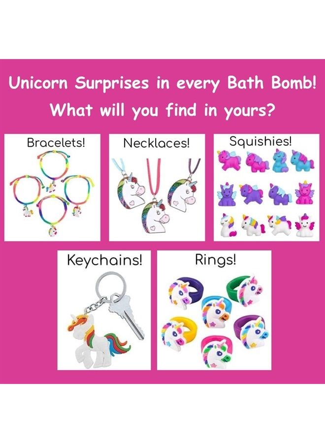 Two Sisters Bubble Bombs Unicorn Surprise Set | Bath Bombs for Kids with Toys and Jewelry Inside | 6-Pack Set in a Gift Box | Safe for Sensitive Skin | Fizzy and Bubbly Bath Balls for Boys & Girls - Image 2