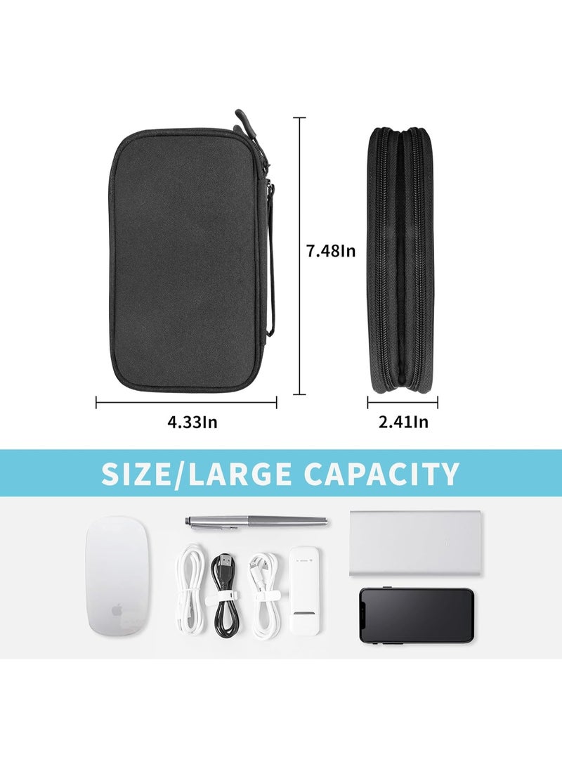 Electronics Travel Organizer,Portable Waterproof Electronic Travel Storage Bag for Small Charging Cord Storage,Charger,Small Electronics,SD Card etc,for Travel,Business - Image 3