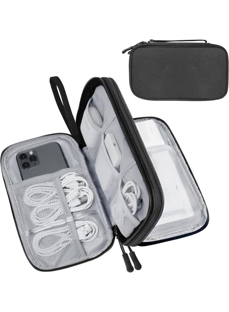 Electronics Travel Organizer,Portable Waterproof Electronic Travel Storage Bag for Small Charging Cord Storage,Charger,Small Electronics,SD Card etc,for Travel,Business - Image 1