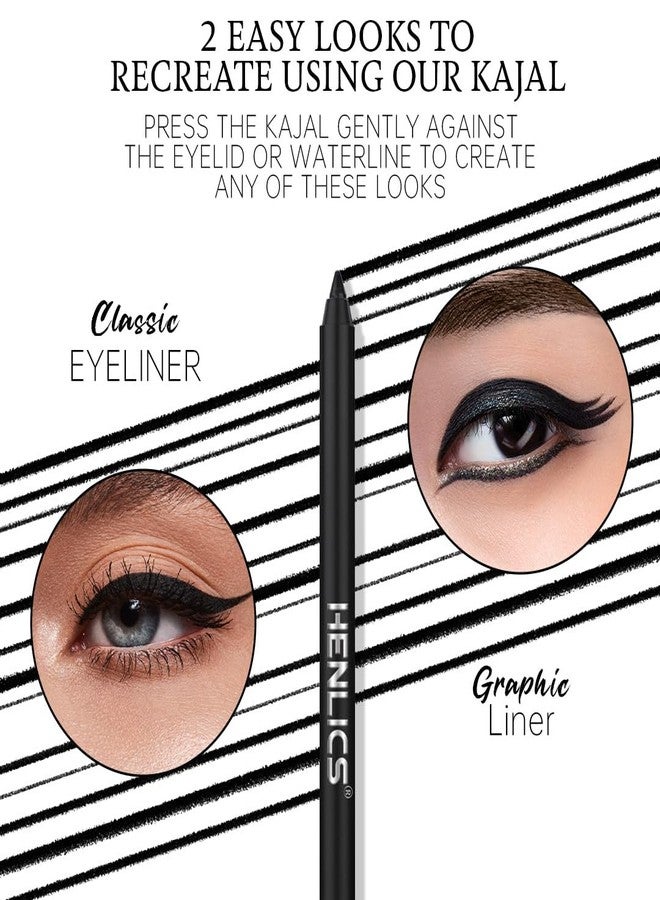 Henlics Paris Long Wear Eye Kajal - with Pencil Sharpener - Image 2