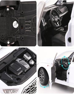 die cast 1/24 Audi Q5 SUV Model Car, Zinc Alloy Pull Back Toy car with Sound and Light for Kids & Adults Gift (White)  - Image 4