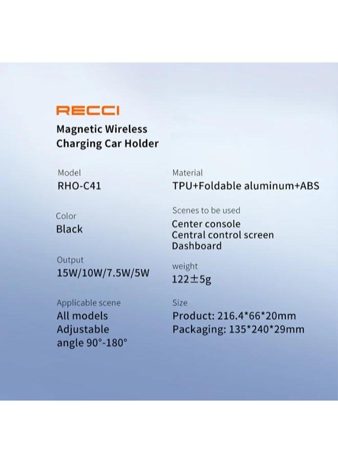 Recci - Recci Wireless Charger Magsafe 15watt RHO C41 / charger mobil wireles - Image 1
