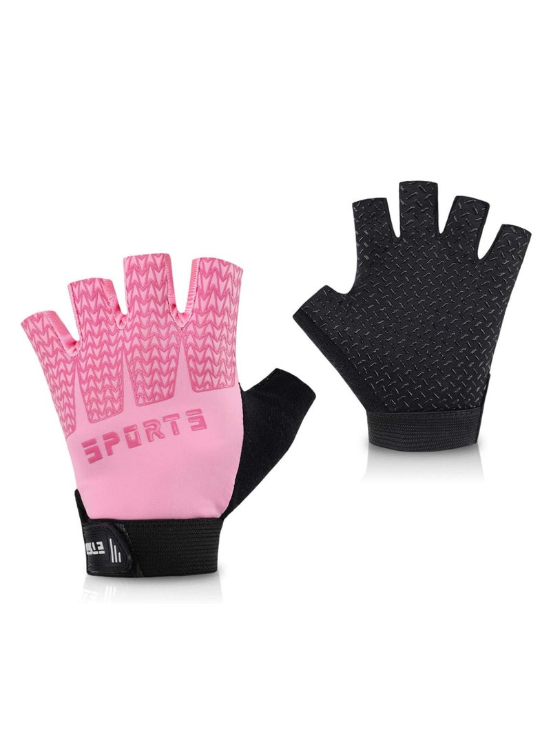 Oasisgalore Kids Half Finger Sport Gloves Kids Fingerless Cycling Gloves，Kids Fishing Gloves for Camping Fishing Outdoor Sports  - Image 1