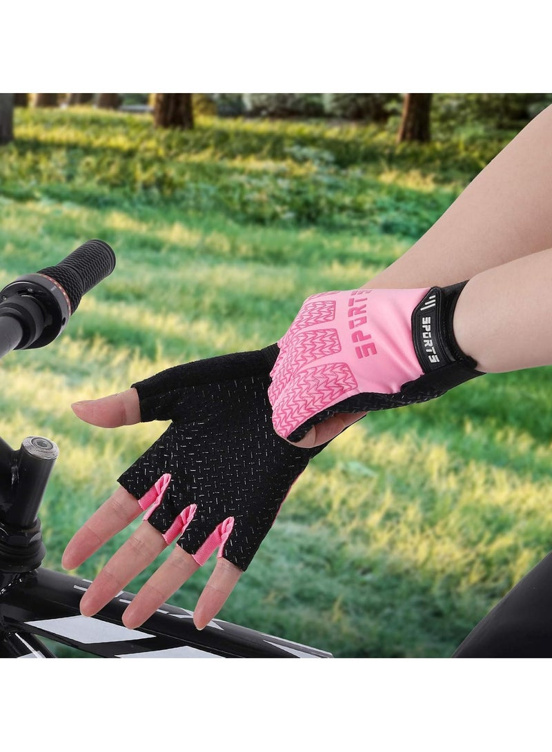 Oasisgalore Kids Half Finger Sport Gloves Kids Fingerless Cycling Gloves，Kids Fishing Gloves for Camping Fishing Outdoor Sports  - Image 5
