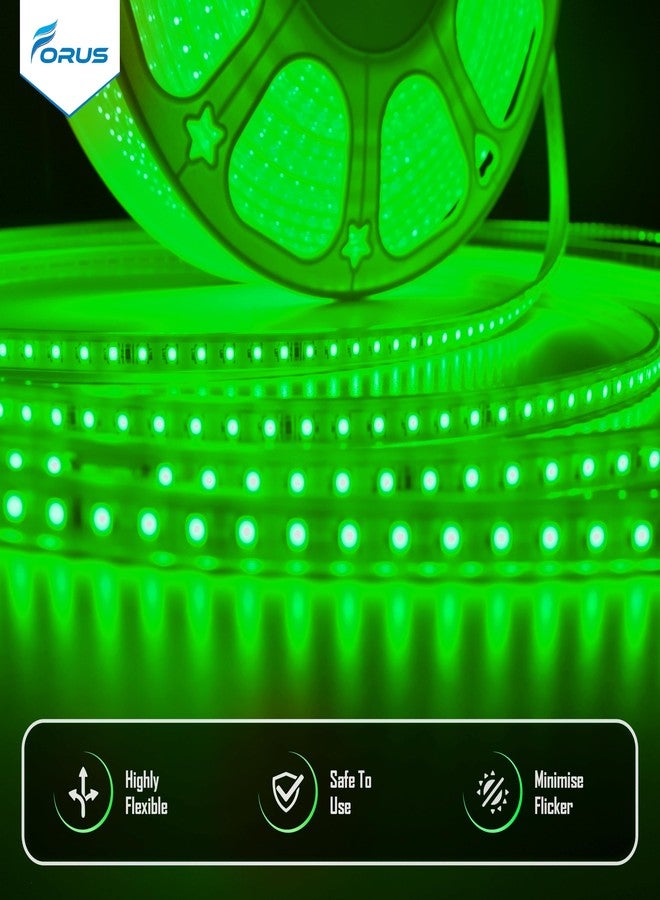 Forus حبل إضاءة LED من فوروس، طوله 5 أمتار، مع ضمان لمدة 6 أشهر، إضاءة خارجية مقاومة للماء، مناسبة للأسقف والشرفات وديكور المنزل والديكور الداخلي، إضاءة مرنة مناسبة لأعياد ديوالي وعيد الميلاد - أخضر - Image 2