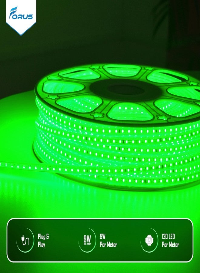 Forus حبل إضاءة LED من فوروس، طوله 5 أمتار، مع ضمان لمدة 6 أشهر، إضاءة خارجية مقاومة للماء، مناسبة للأسقف والشرفات وديكور المنزل والديكور الداخلي، إضاءة مرنة مناسبة لأعياد ديوالي وعيد الميلاد - أخضر - Image 4