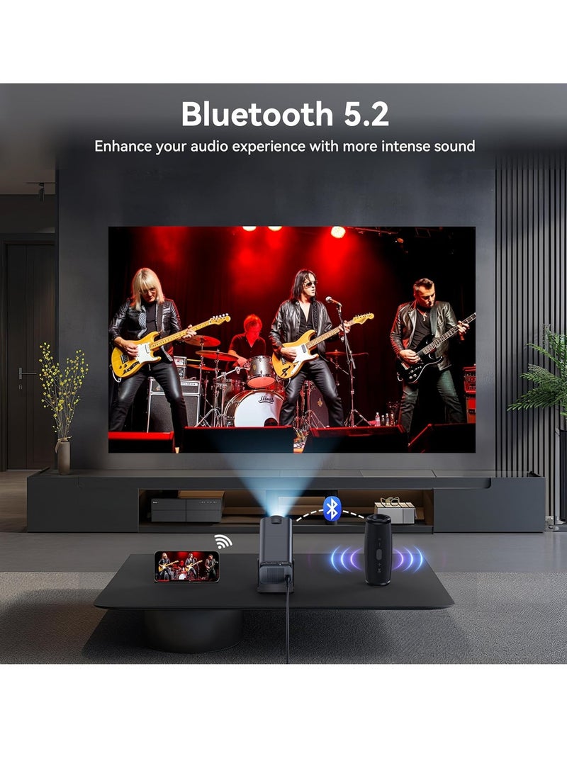 ELTRAZONE Smart 4K Mini Projector HY320: Android TV 11.0, WiFi, Bluetooth, and 10000 Lumens Brightness  - Image 2
