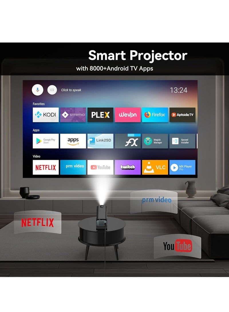 ELTRAZONE Smart 4K Mini Projector HY320: Android TV 11.0, WiFi, Bluetooth, and 10000 Lumens Brightness  - Image 3