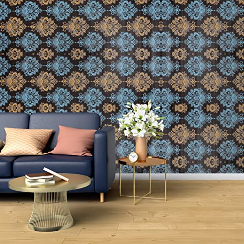 Wollzo Colorful Luxurious Black Decorative Wallpaper (45 x 500 cm) - Image 3