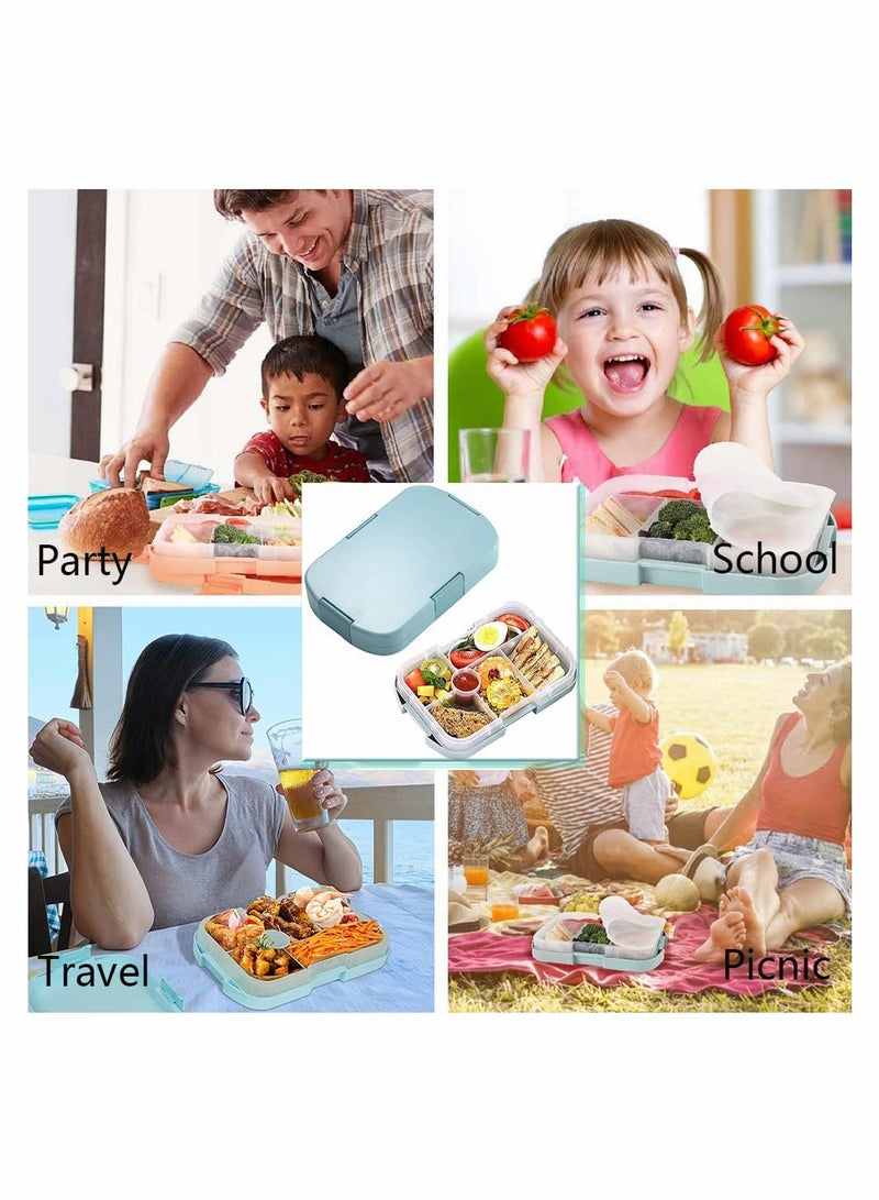 SYOSI Kids Lunch Box Bento Box for Kid with 6 Compartments BPA Free Plastic Picnic Snack Salad Baby Bento Boxes  - Image 3