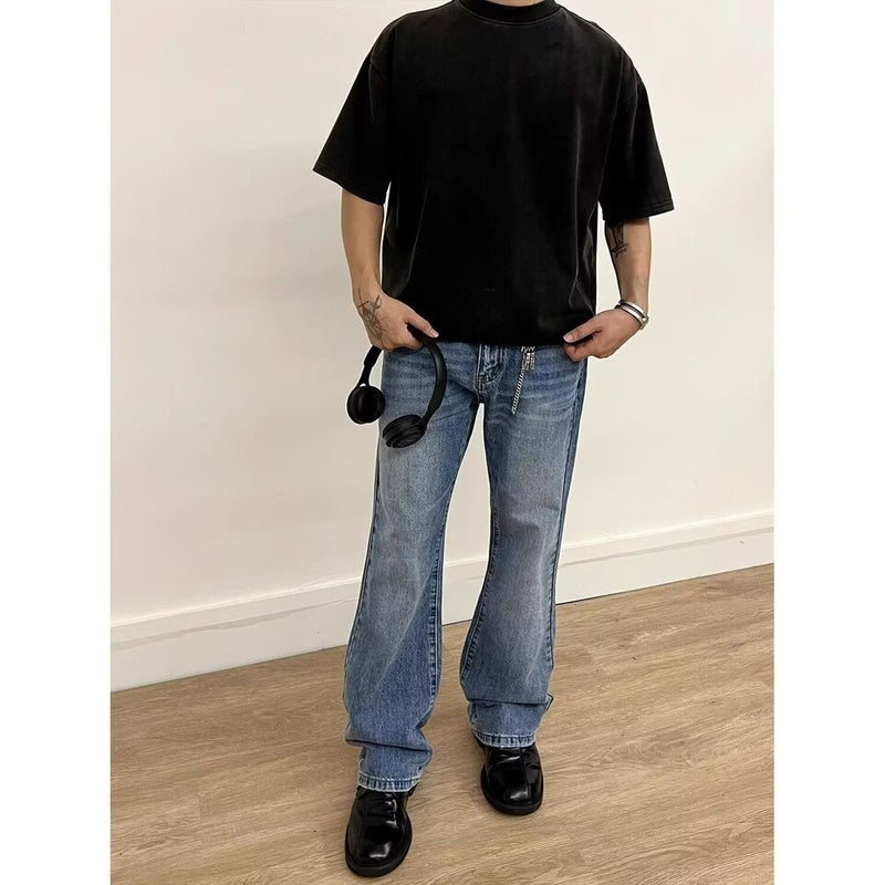 Unisex Classic Denim Jeans Loose Fit Daily Outdoor Wear - Image 5