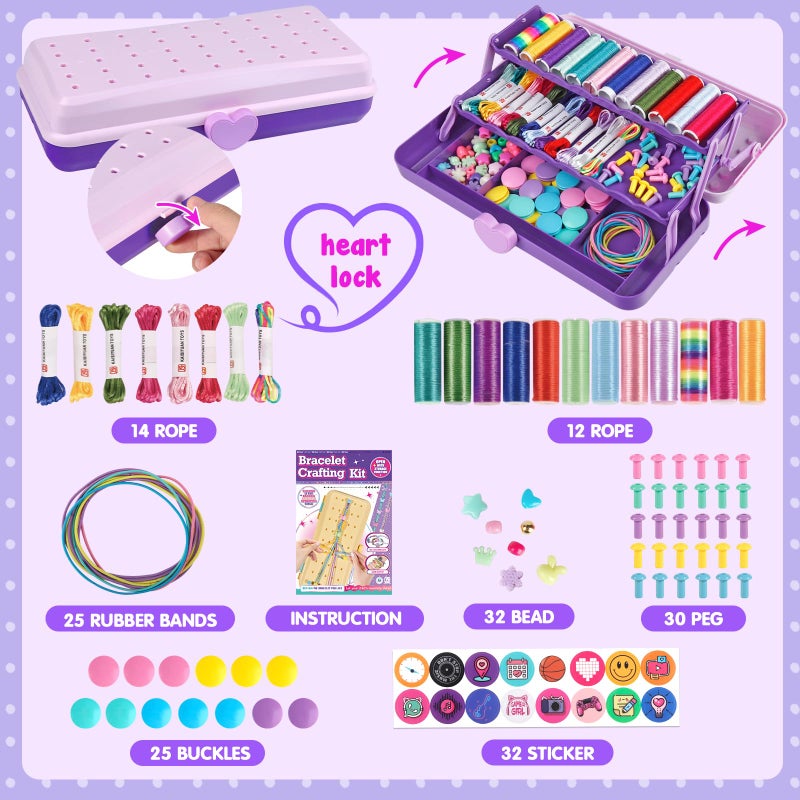 TingingYuli Easter Friendship Bracelet Making Kit with Storage Box,DIY String Bracelet Arts and Craft for Girls Aged 8-12,Kids' Travel Activity Toy Set,Easter Birthday Gifts for Ages 6 7 8 9 10 11 12 Year Old - Image 2