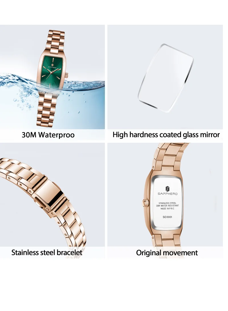 Sapphero 55 g SAPPHERO Watches for Women Luxury Ladies Watches Women's Bracelet Watch Small Stainless Steel Analog 3ATM Waterproof Wrist Watch for Women for Women | Best Price UAE