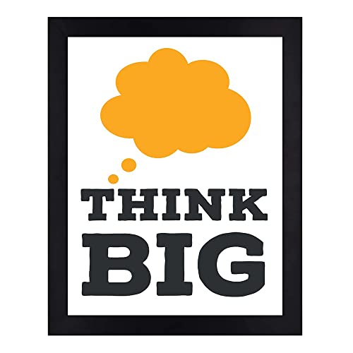 Interio Crafts Think Big Motivational Framed Poster for Office and Home Decoration-Inspirational Framed Poster for Office (Frame Size :13"X10" Inches) - Image 1