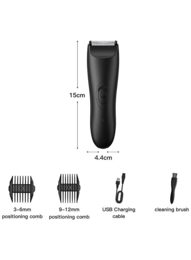 GGEROU Electric Body Hair Trimmer for Men Groin Trimmer Beard Hair Clippers Mens Grooming Kit, Cordless Ceramic Blade Heads IPX6 Waterproof for Wet/Dry Use Low Sound Body Trimmer - Image 3