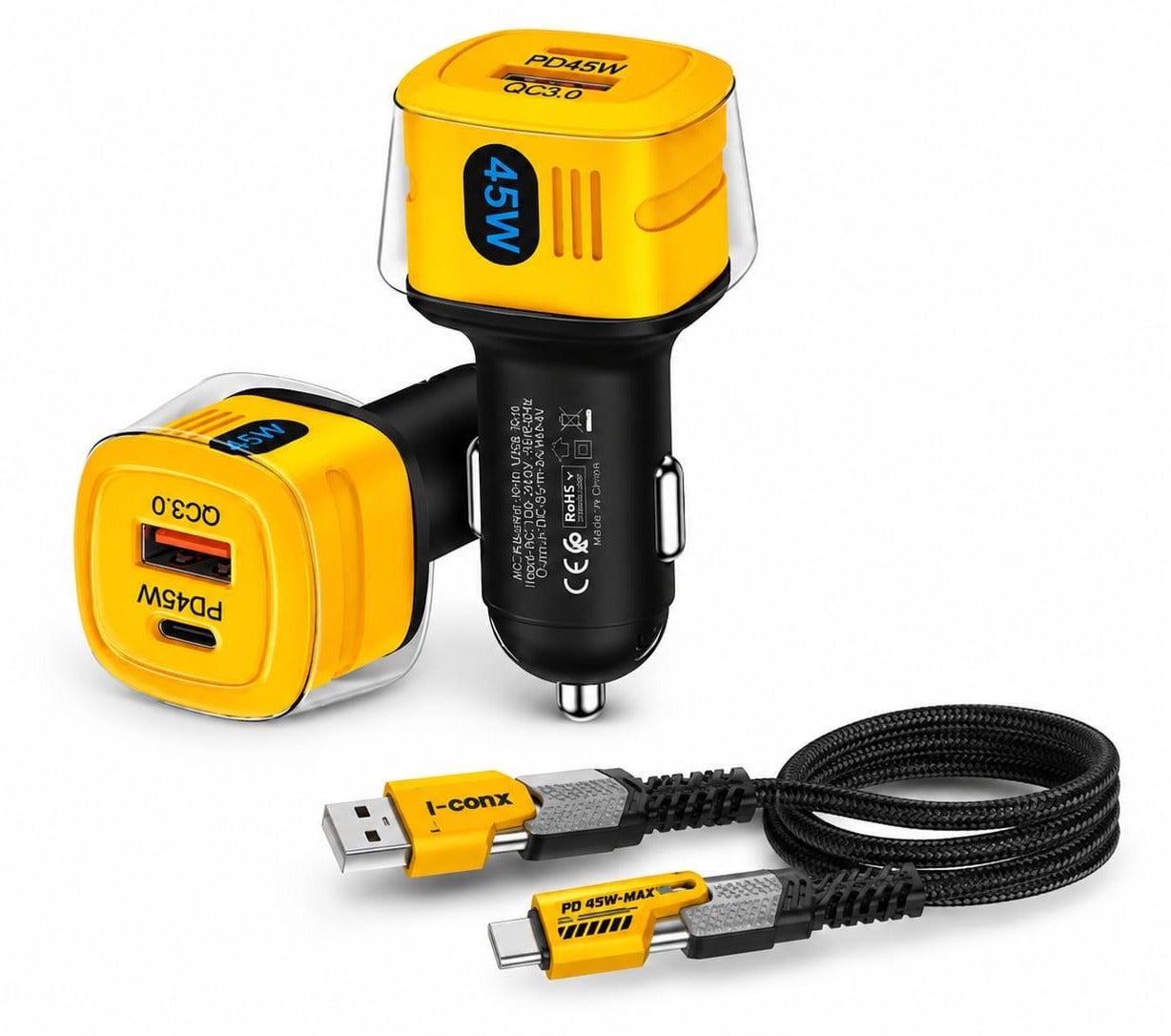 إكسبيريا Experia c-10 Max Fast Car Charger 45W