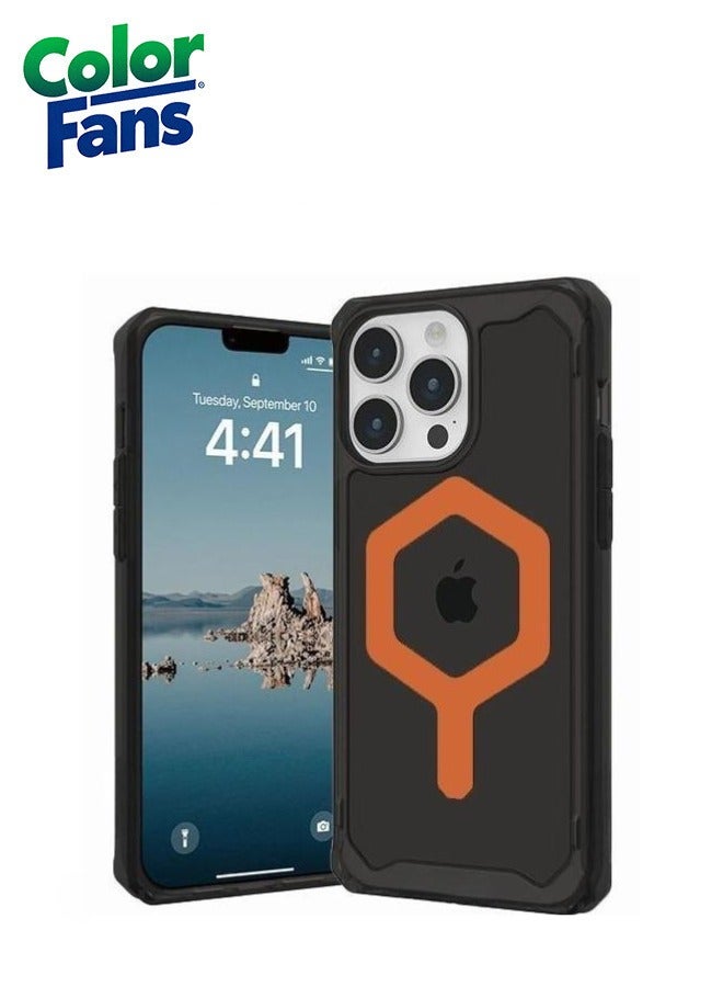 Color Fans Plyo Magfit iPhone 13 Pro Case Protective Cover Black/Bronze - Image 1