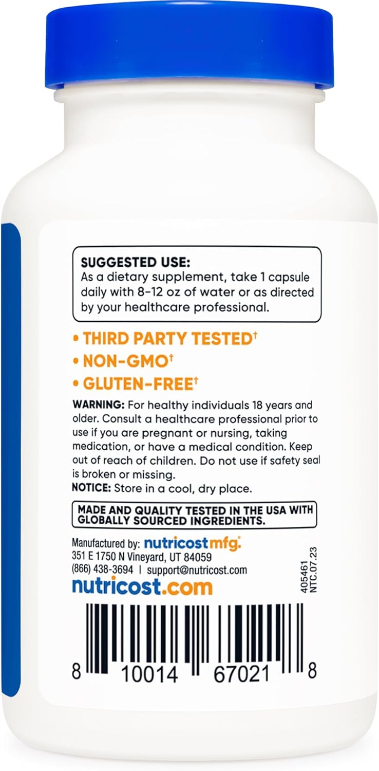 Nutricost Vanadium  Chromium 2mg 180 Vegetarian Capsules  Gluten Free NonGMO  Vanadium Supplement - Image 4