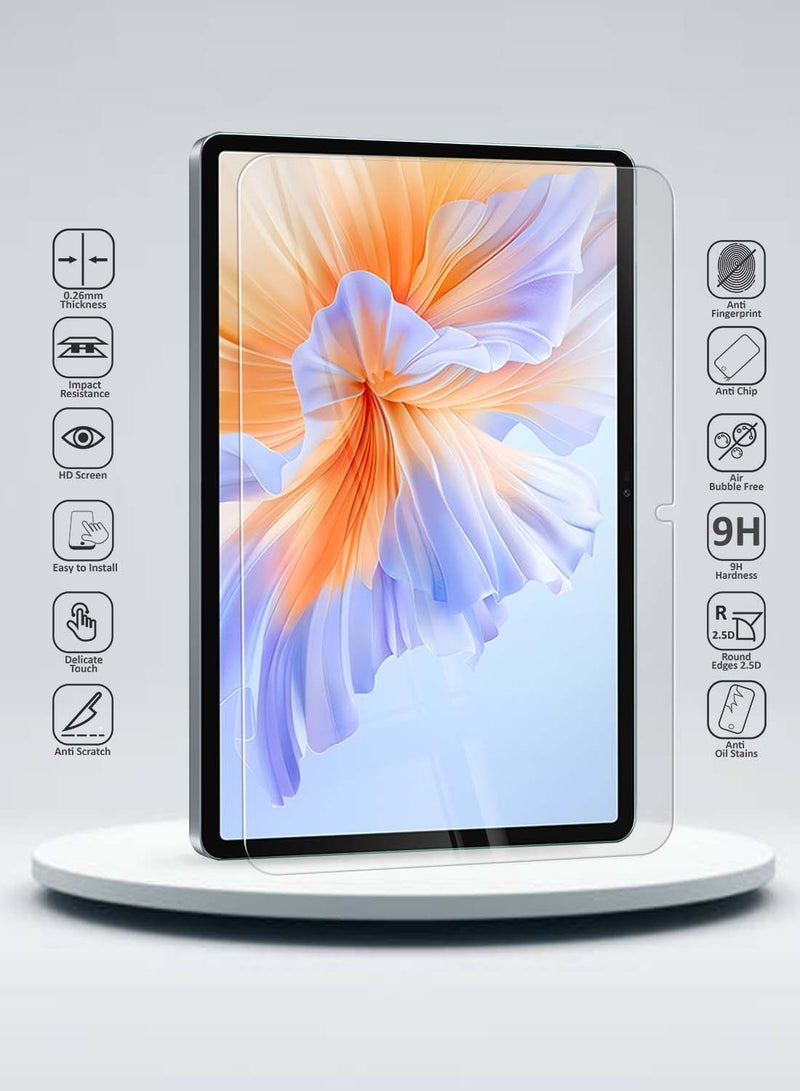 دبليو تيك واقي شاشة هونر باد V9 11.5 4G 2024 (11.5 بوصة) واقي شاشة زجاجي ROL-W00 9H Ultra HD (TSG9CN) - شفاف - Image 2