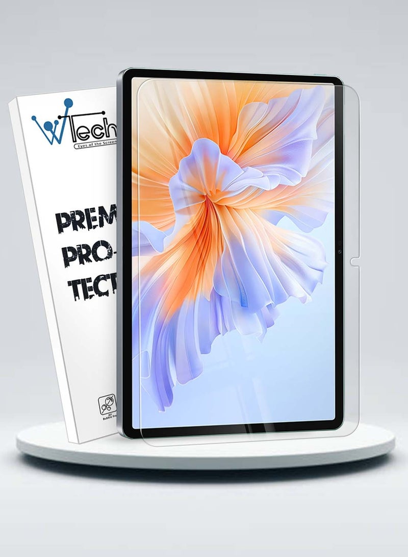 دبليو تيك واقي شاشة هونر باد V9 11.5 4G 2024 (11.5 بوصة) واقي شاشة زجاجي ROL-W00 9H Ultra HD (TSG9CN) - شفاف - Image 1