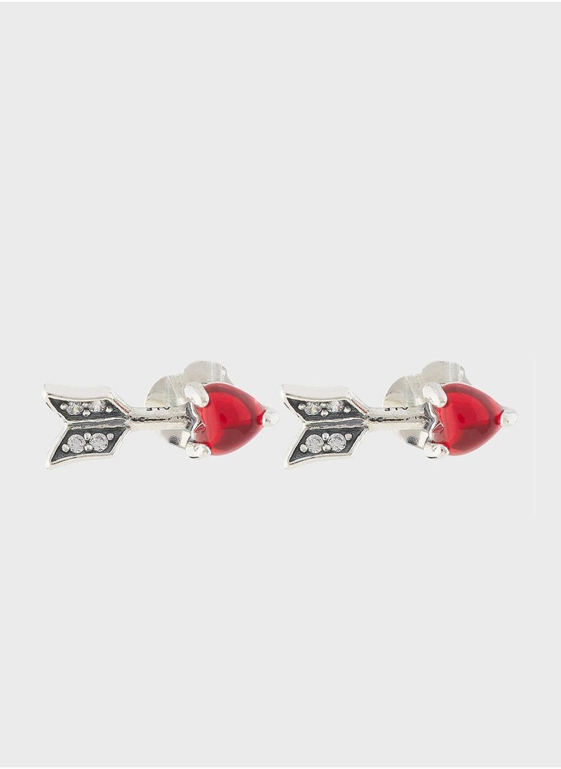 PANDORA Heart Arrow Sterling Silver Stud Earrings - Image 1