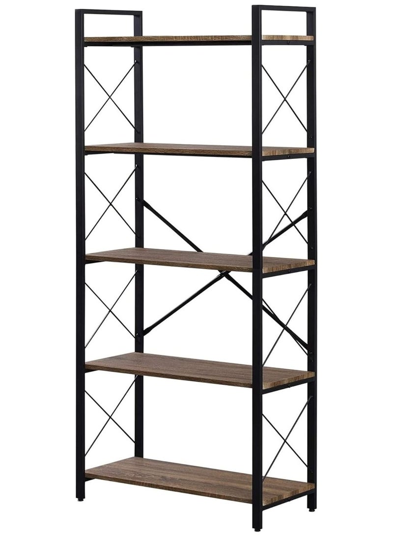 Masa Furniture Black and brown steel and MDF display unit - 166 x 75 x 33 cm from Masa Furniture - Image 2