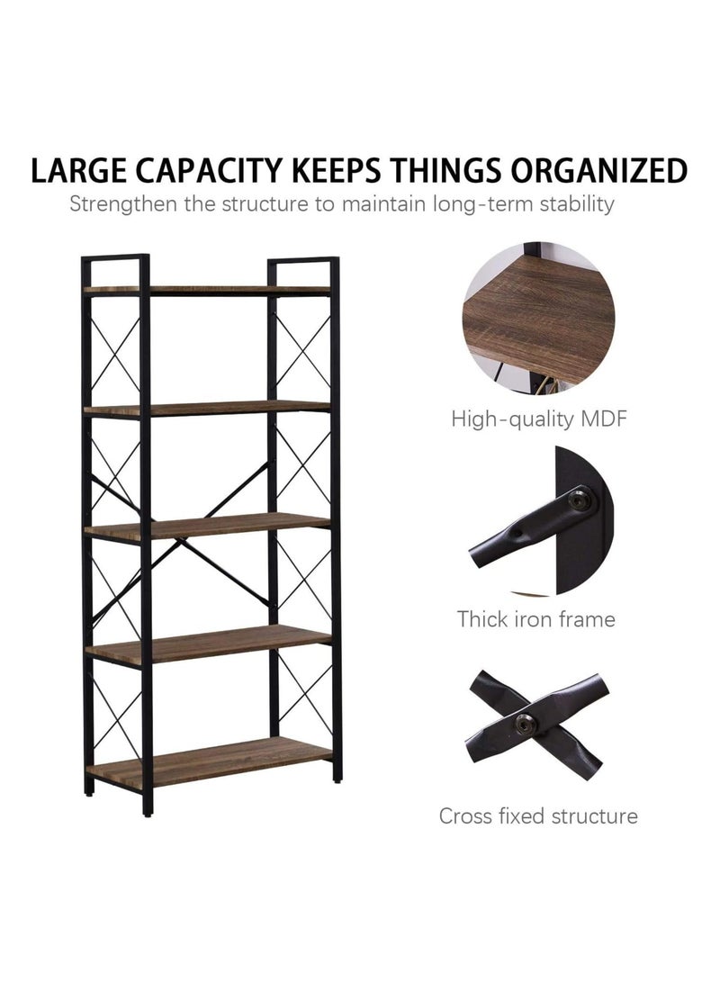 Masa Furniture Black and brown steel and MDF display unit - 166 x 75 x 33 cm from Masa Furniture - Image 4