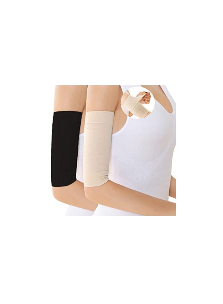 2 Pieces Women's Arm Shapers Blue Size - Women, Beige Free Size, Suitable for people with fat accumulation in the upper arms - Image 2